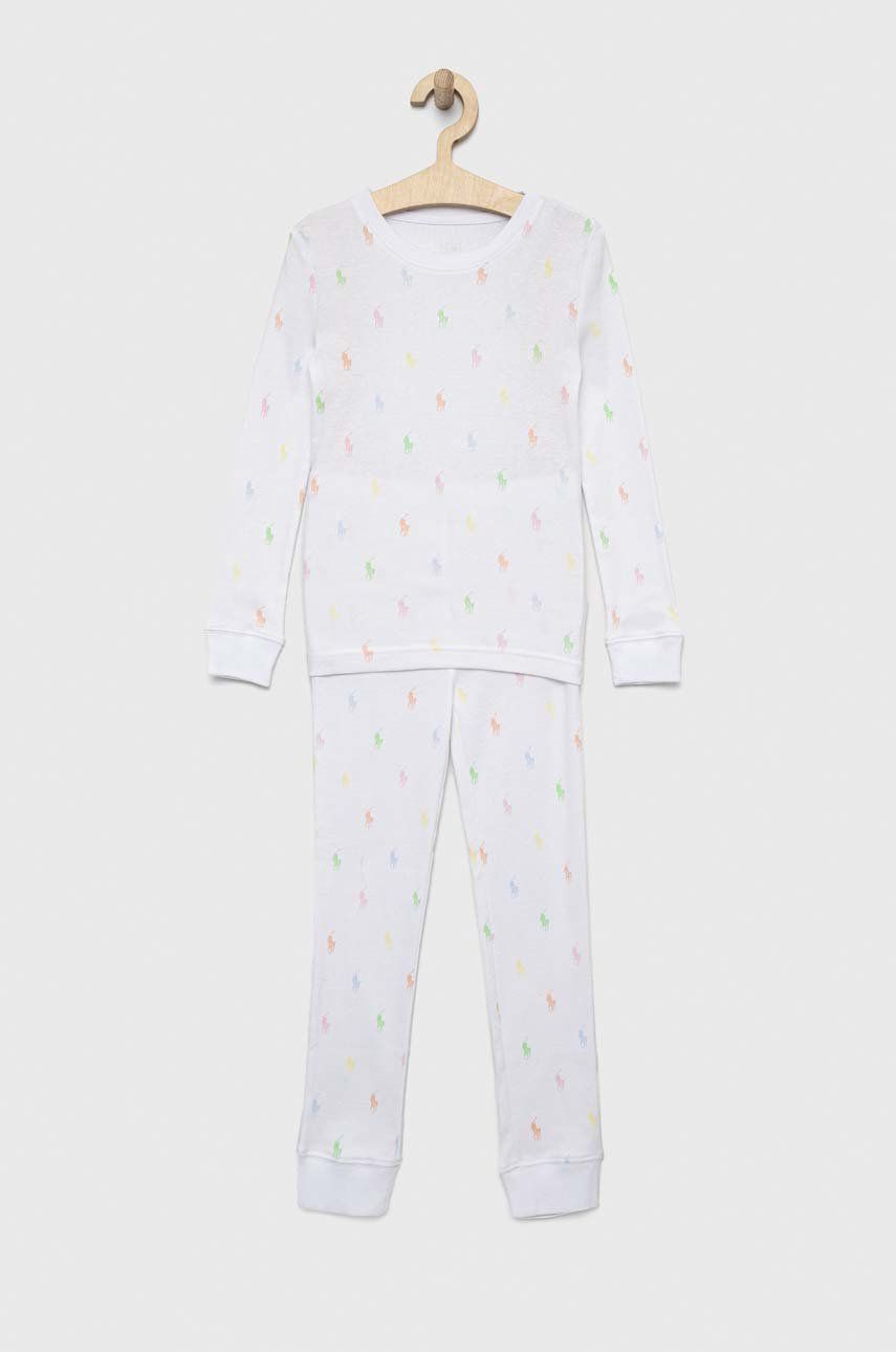 Bavlněné pyžamo Polo Ralph Lauren bílá barva - bílá -  100 % Bavlna