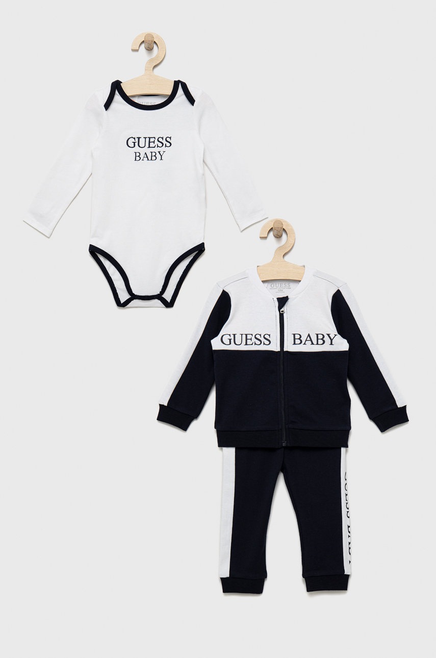 

Детски памучен анцуг Guess в тъмносиньо, Тъмносин