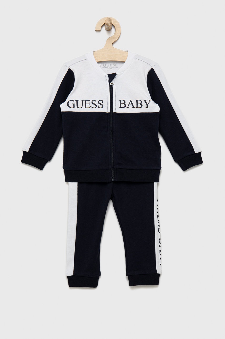

Детский хлопковый спортивный костюм Guess цвет синий
