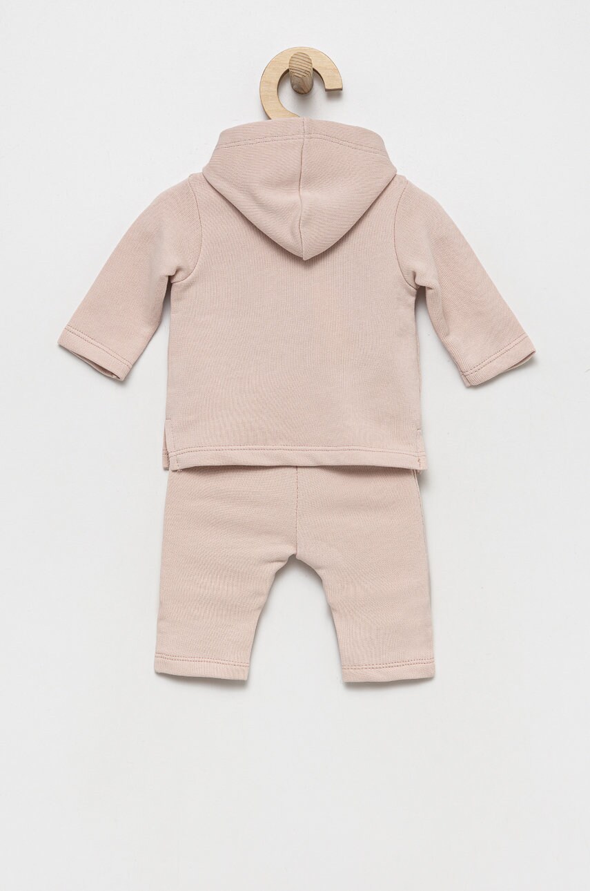

Детский хлопковый спортивный костюм United Colors of Benetton цвет розовый