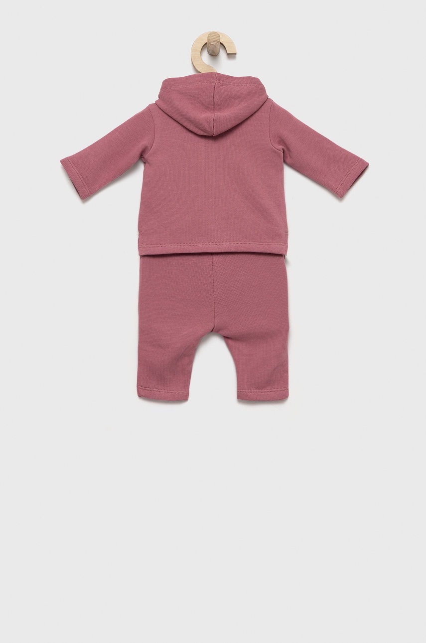 

Дитячий бавовняний спортивний костюм United Colors of Benetton колір фіолетовий