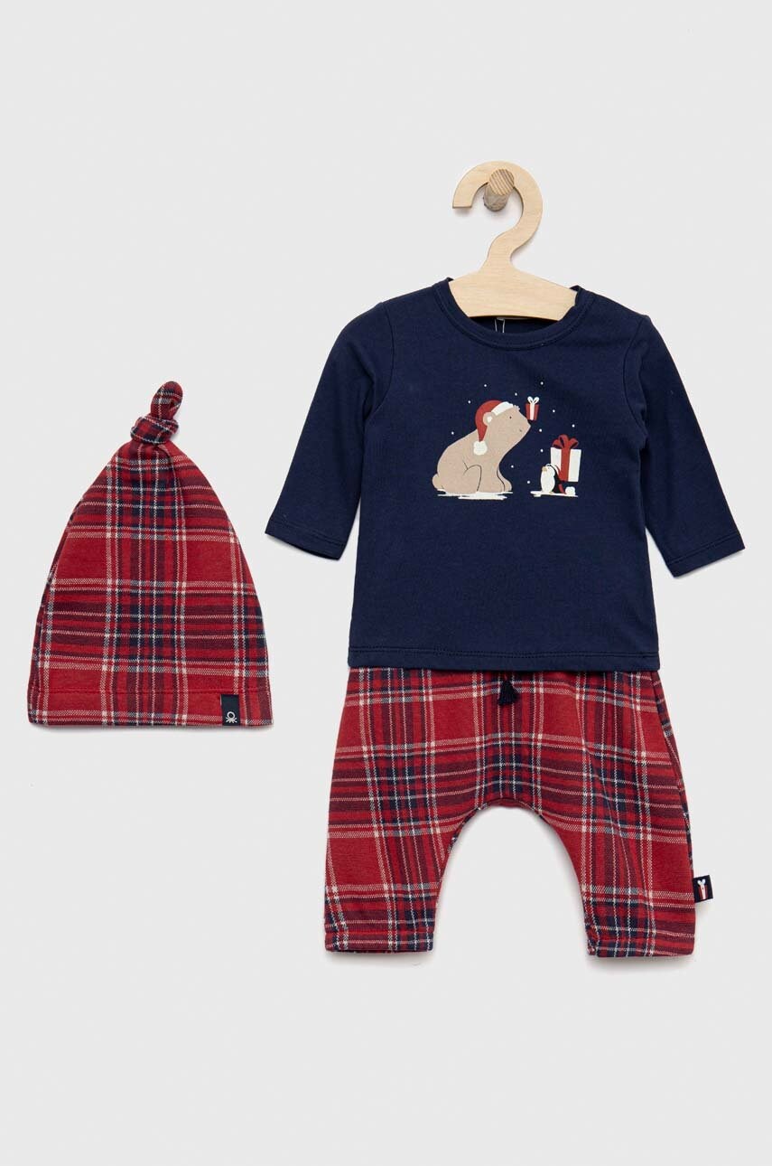 United Colors Of Benetton compleu bebe culoarea albastru marin
