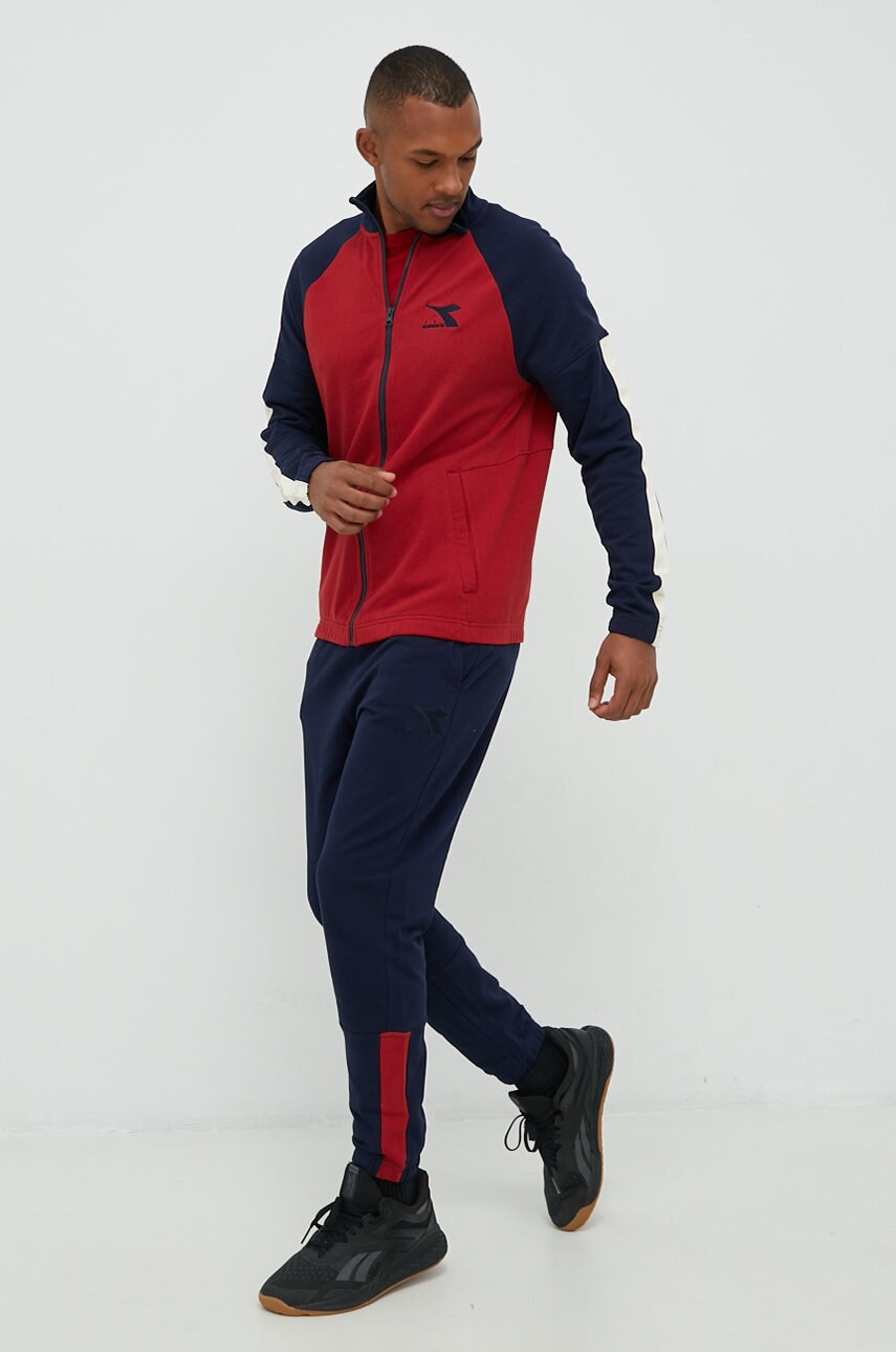 Diadora trening din bumbac barbati, culoarea albastru marin