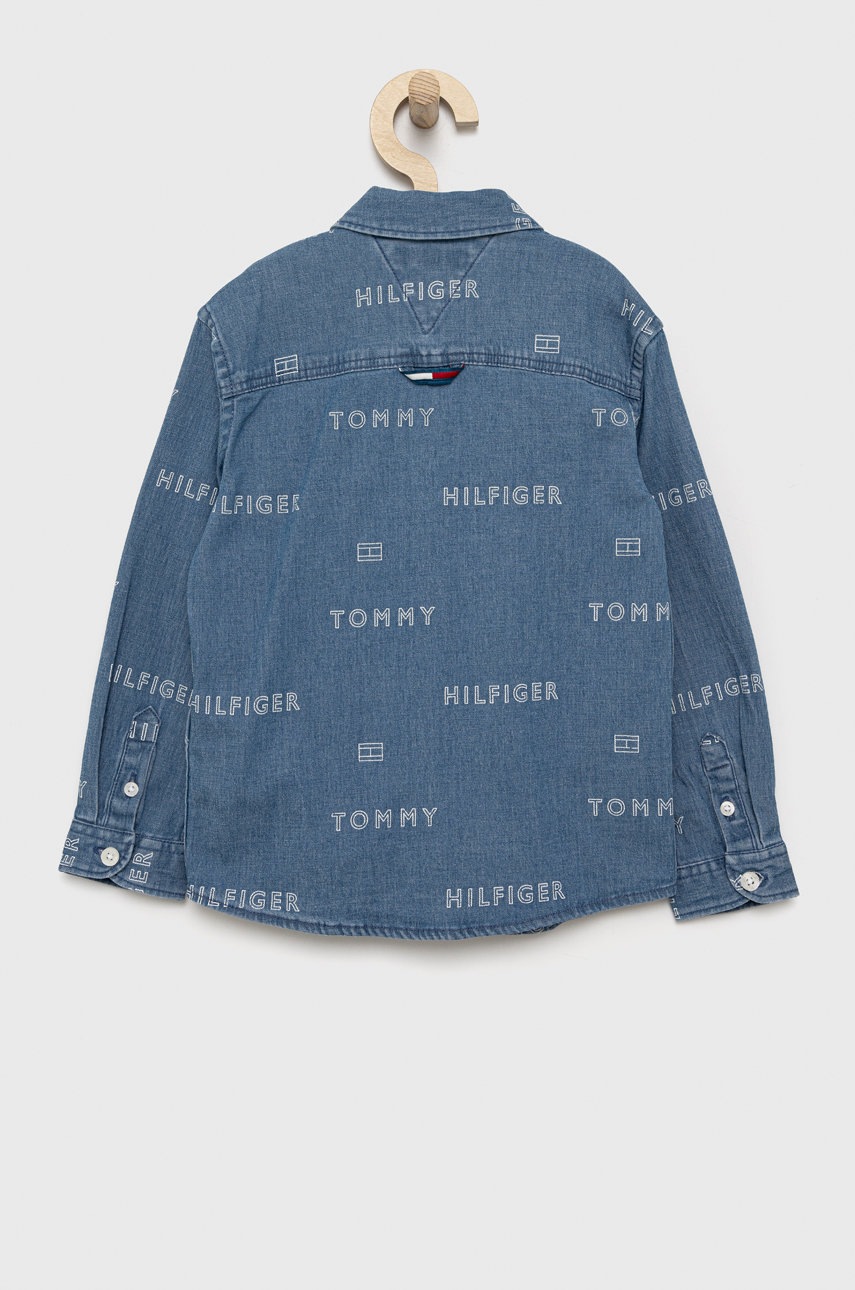 

Дитяча джинсова сорочка Tommy Hilfiger колір фіолетовий