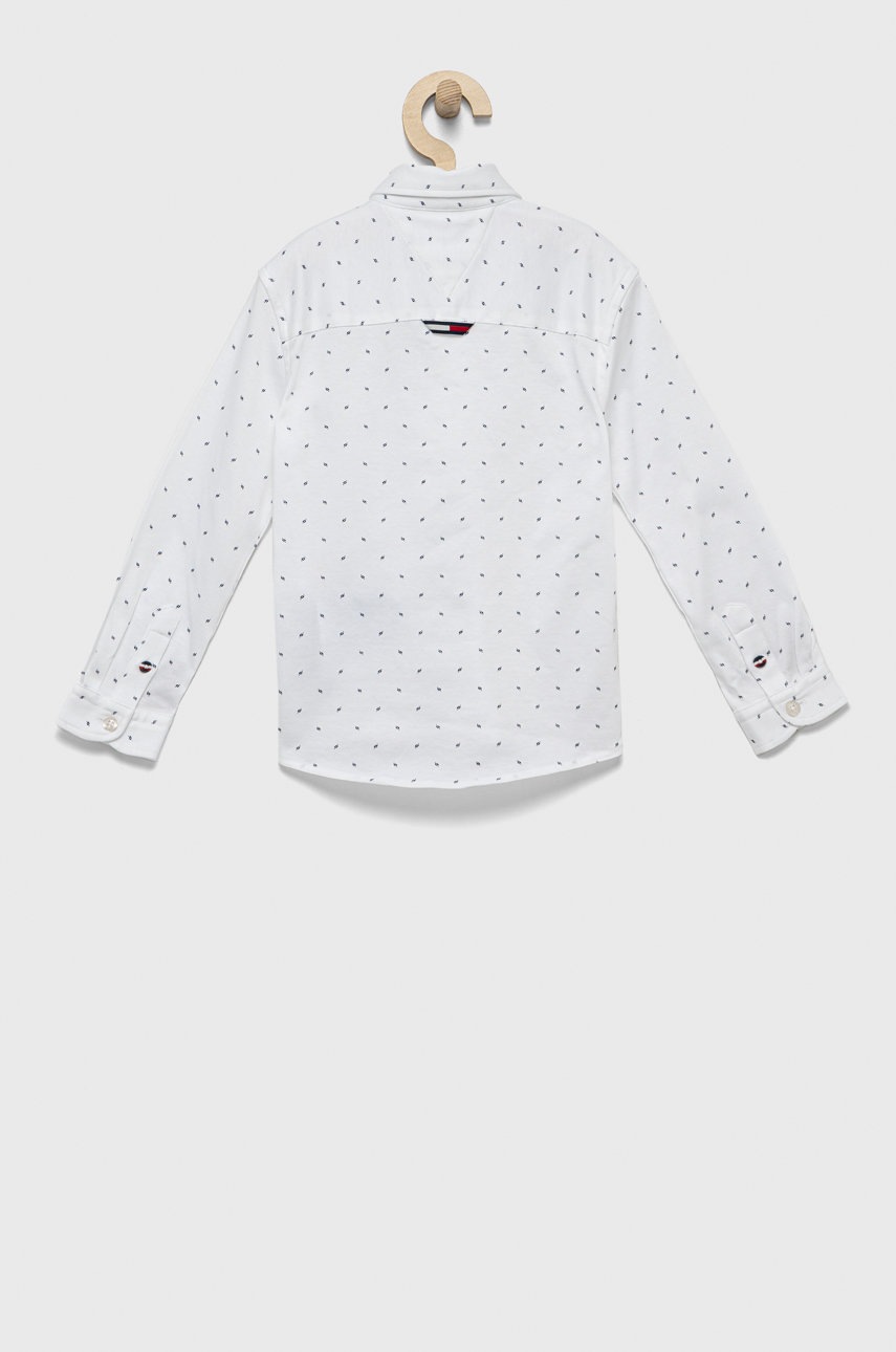 

Дитяча бавовняна сорочка Tommy Hilfiger колір білий