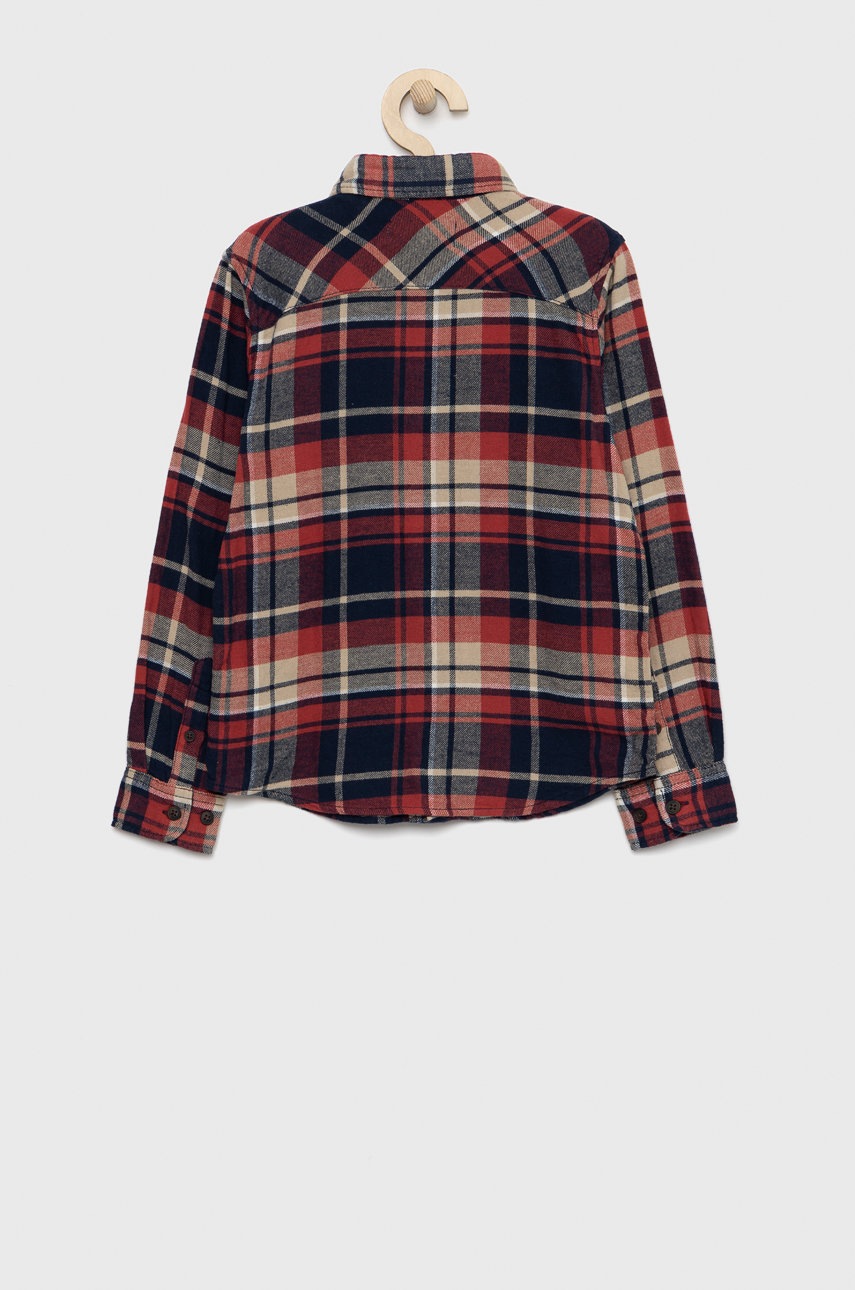 

Дитяча бавовняна сорочка Jack & Jones колір червоний