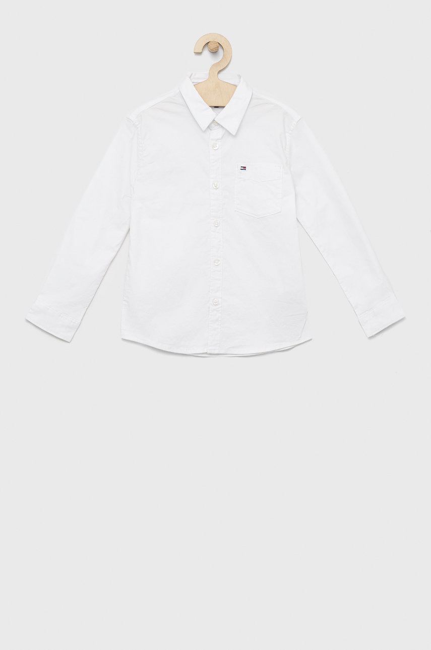 

Детска риза Tommy Hilfiger в бяло, Бял