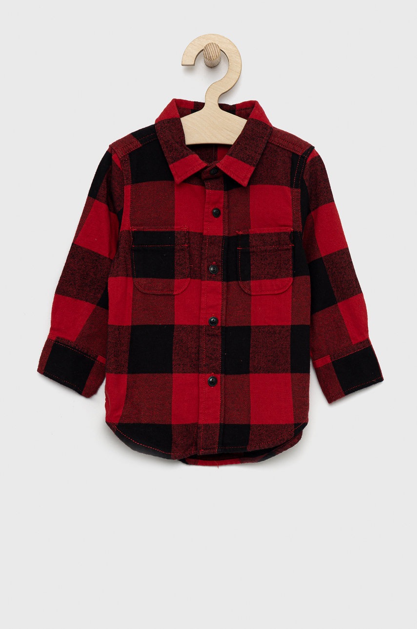 

Детска памучна риза GAP в червено, Червен