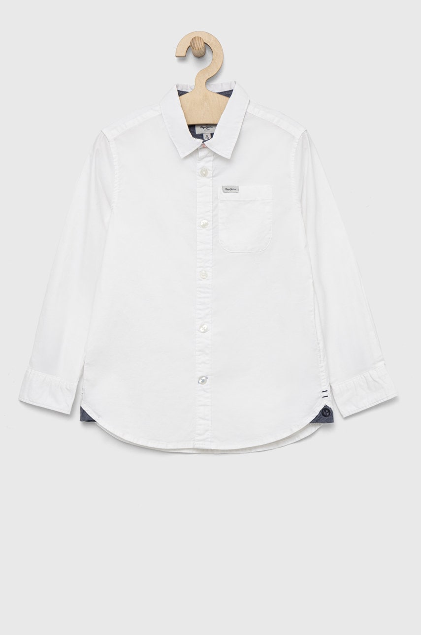 Pepe Jeans camasa copii karl culoarea alb