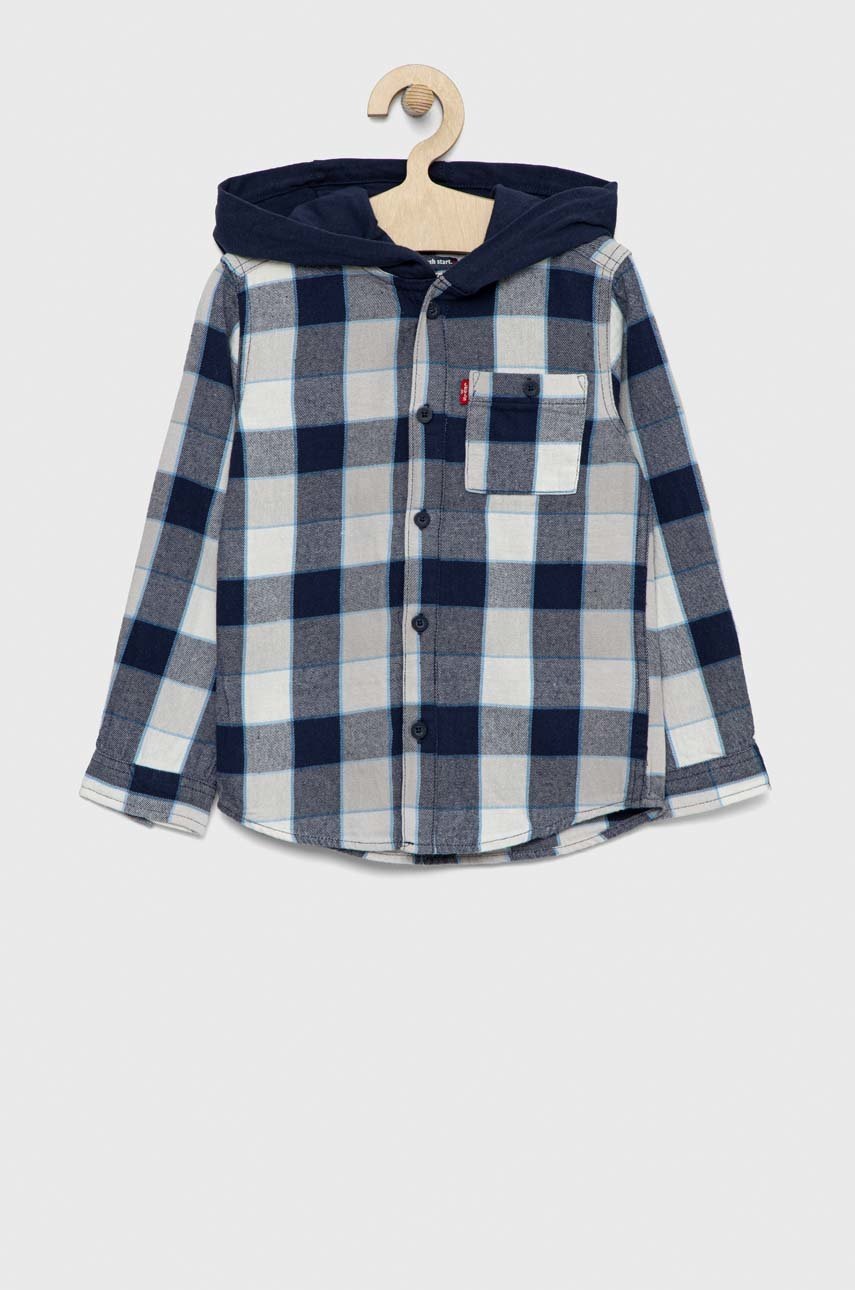 

Детска памучна риза Levi's, Син