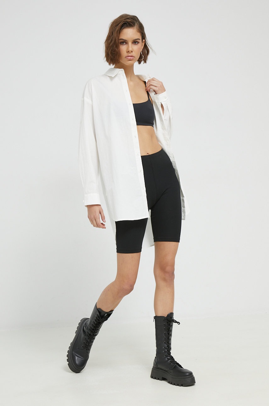 

Хлопковая рубашка Vero Moda женская цвет белый regular классический воротник