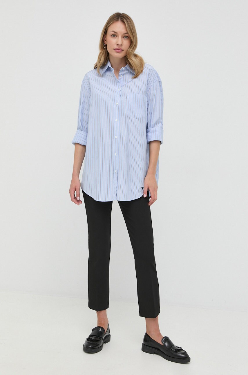 

Хлопковая рубашка Weekend Max Mara женская regular классический воротник