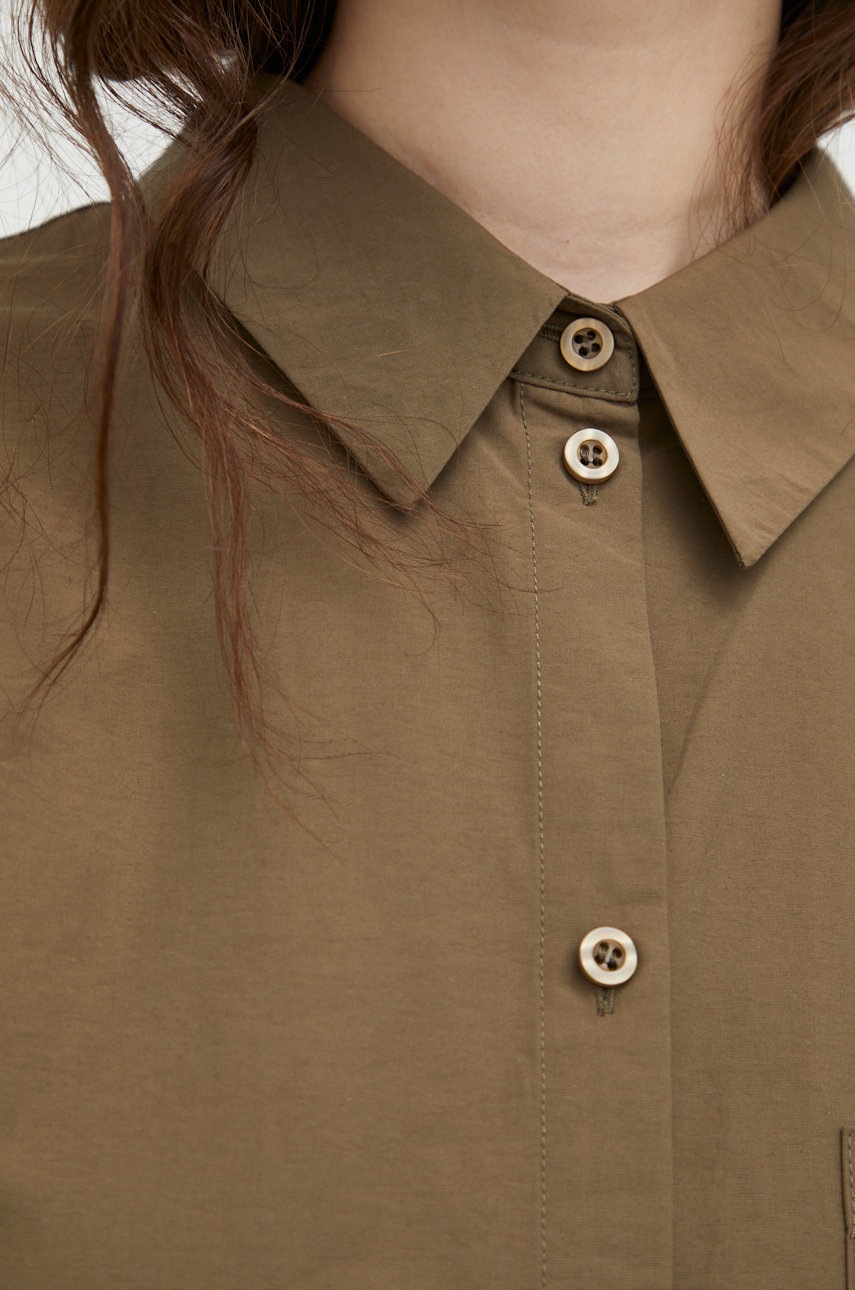 Πουκάμισο Gestuz χρώμα: καφέ φωτογραφία