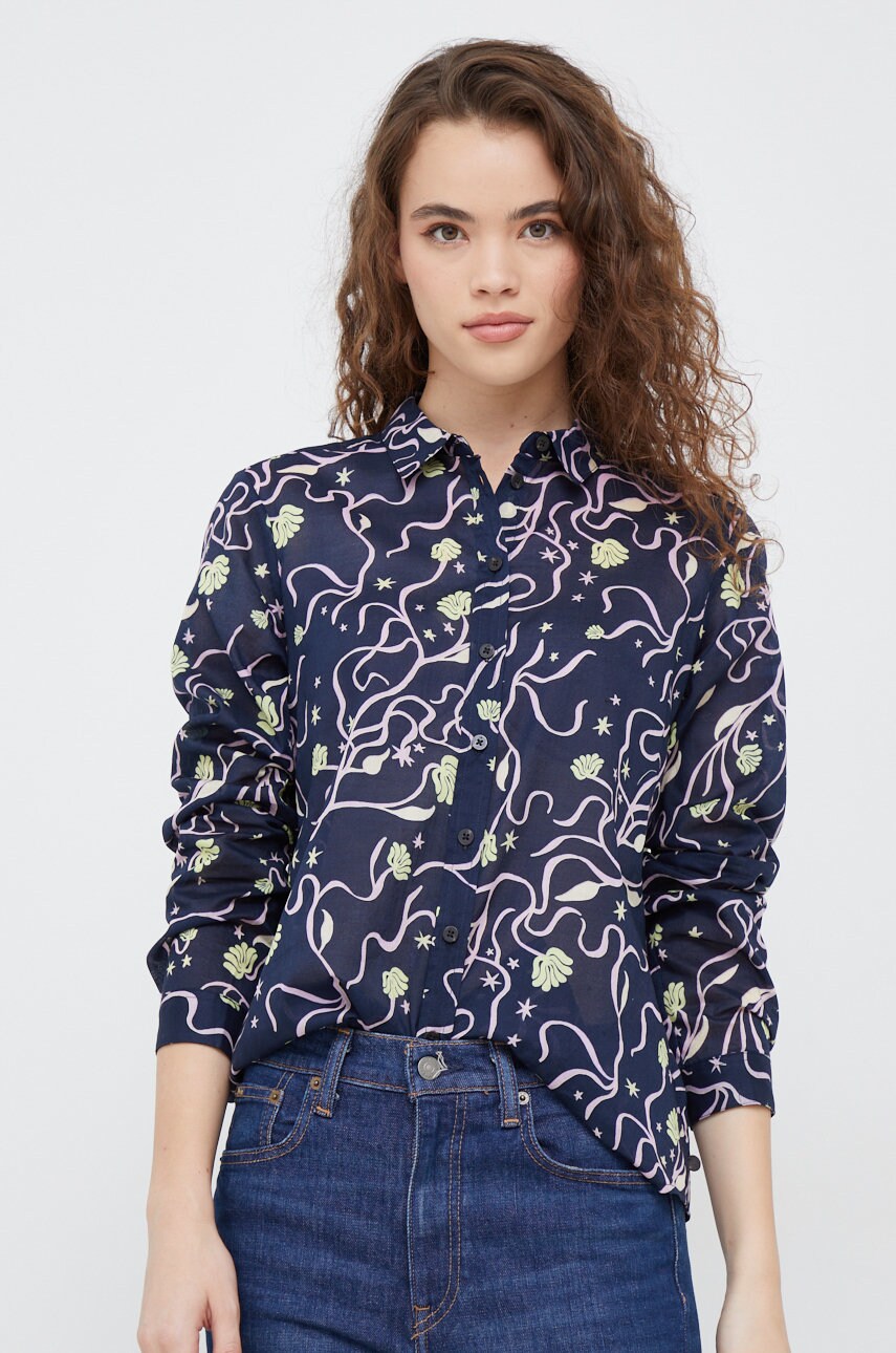 Scotch & soda camasa din bumbac femei, cu guler clasic, regular