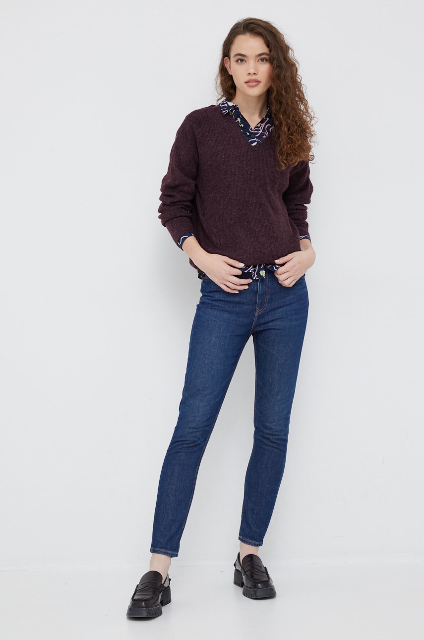 

Бавовняна сорочка Scotch & Soda жіноча regular класичний комір
