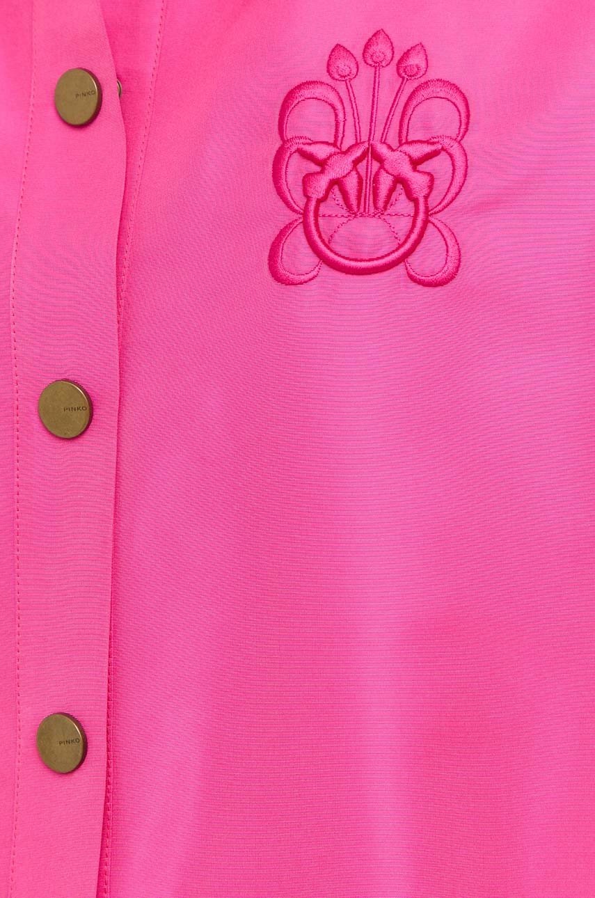 

Рубашка Pinko женская цвет розовый relaxed классический воротник