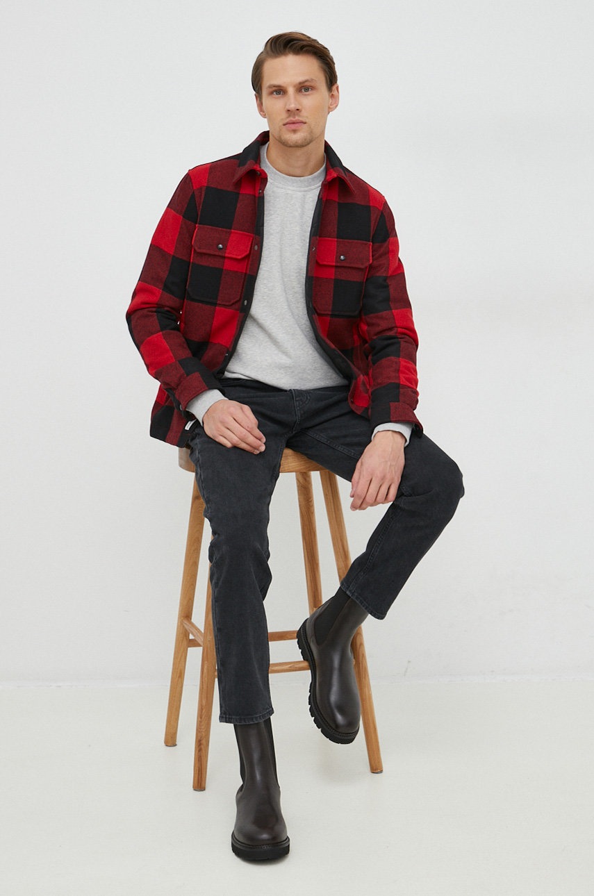 

Пухова куртка Woolrich жіноча колір червоний