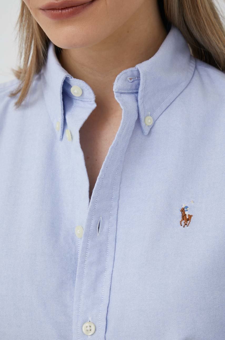 

Бавовняна сорочка Polo Ralph Lauren жіноча slim класичний комір
