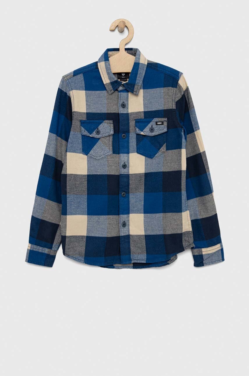 

Детска памучна риза Vans BY BOX FLANNEL BOYS BLOAT в синьо, Син