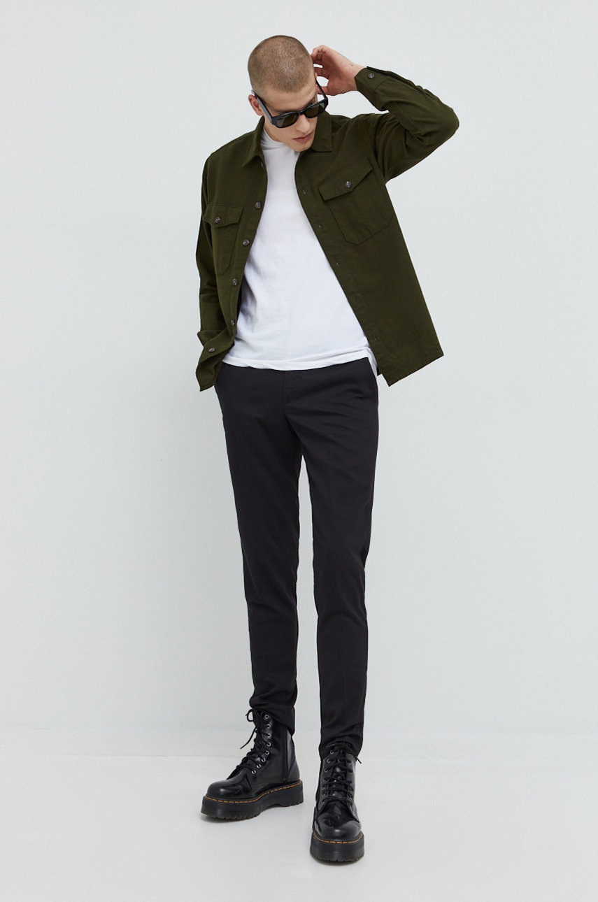 

Сорочка Jack & Jones чоловіча колір зелений regular класичний комір