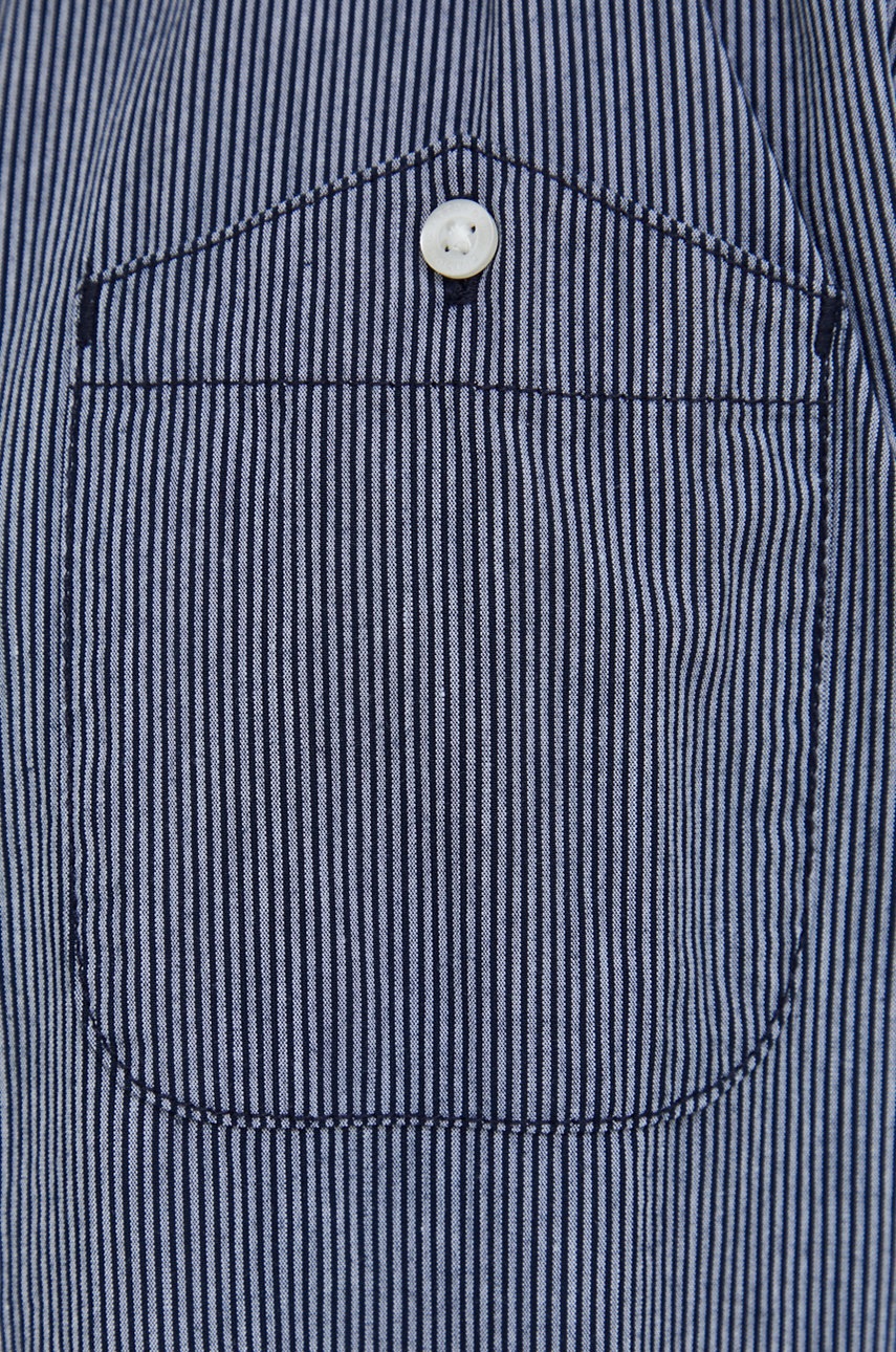 

Хлопковая рубашка Tom Tailor мужская цвет синий regular воротник button-down