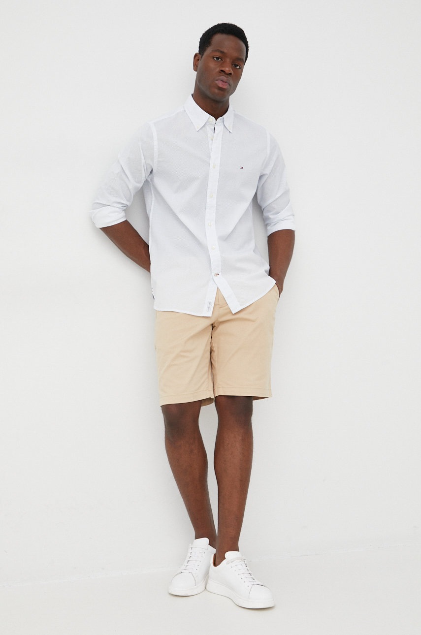 

Хлопковая рубашка Tommy Hilfiger мужская regular воротник button-down