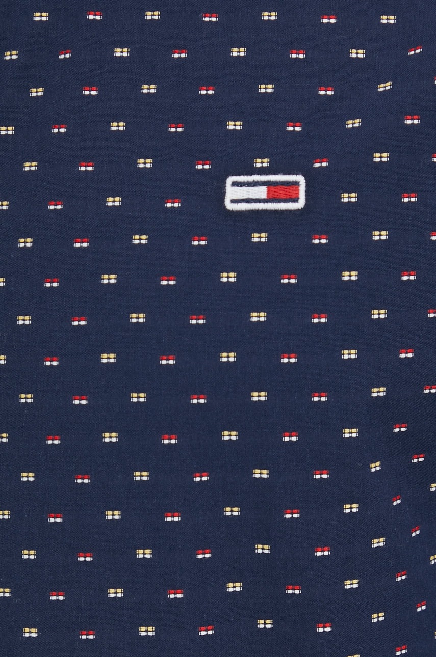 

Хлопковая рубашка Tommy Jeans мужская цвет синий regular воротник button-down