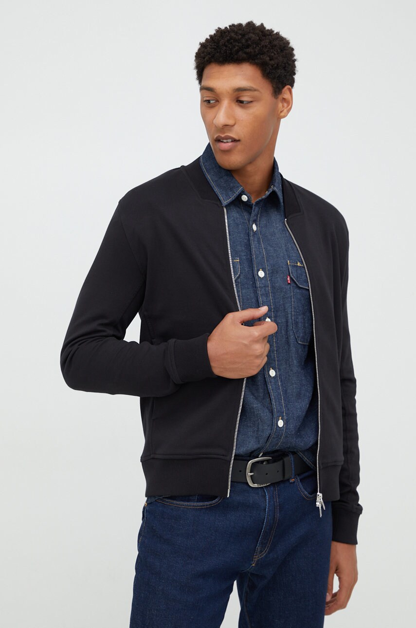 Tiger of sweden bluza barbati, culoarea negru, neted