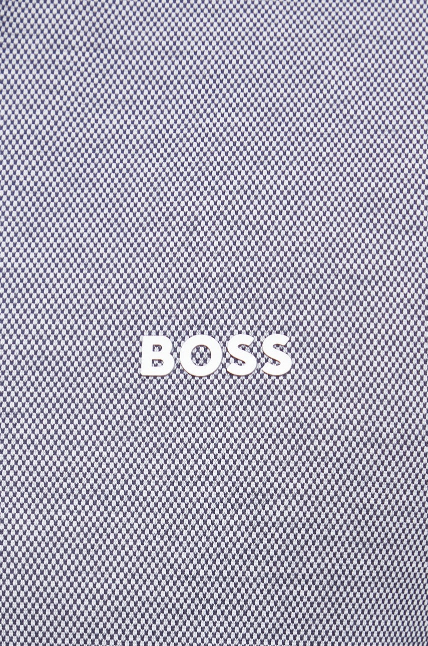 

Хлопковая рубашка BOSS Boss Athleisure мужская цвет синий regular воротник button-down