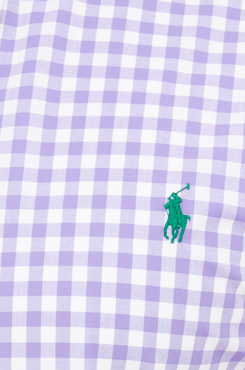 

Сорочка Polo Ralph Lauren чоловіча колір білий slim комір button-down