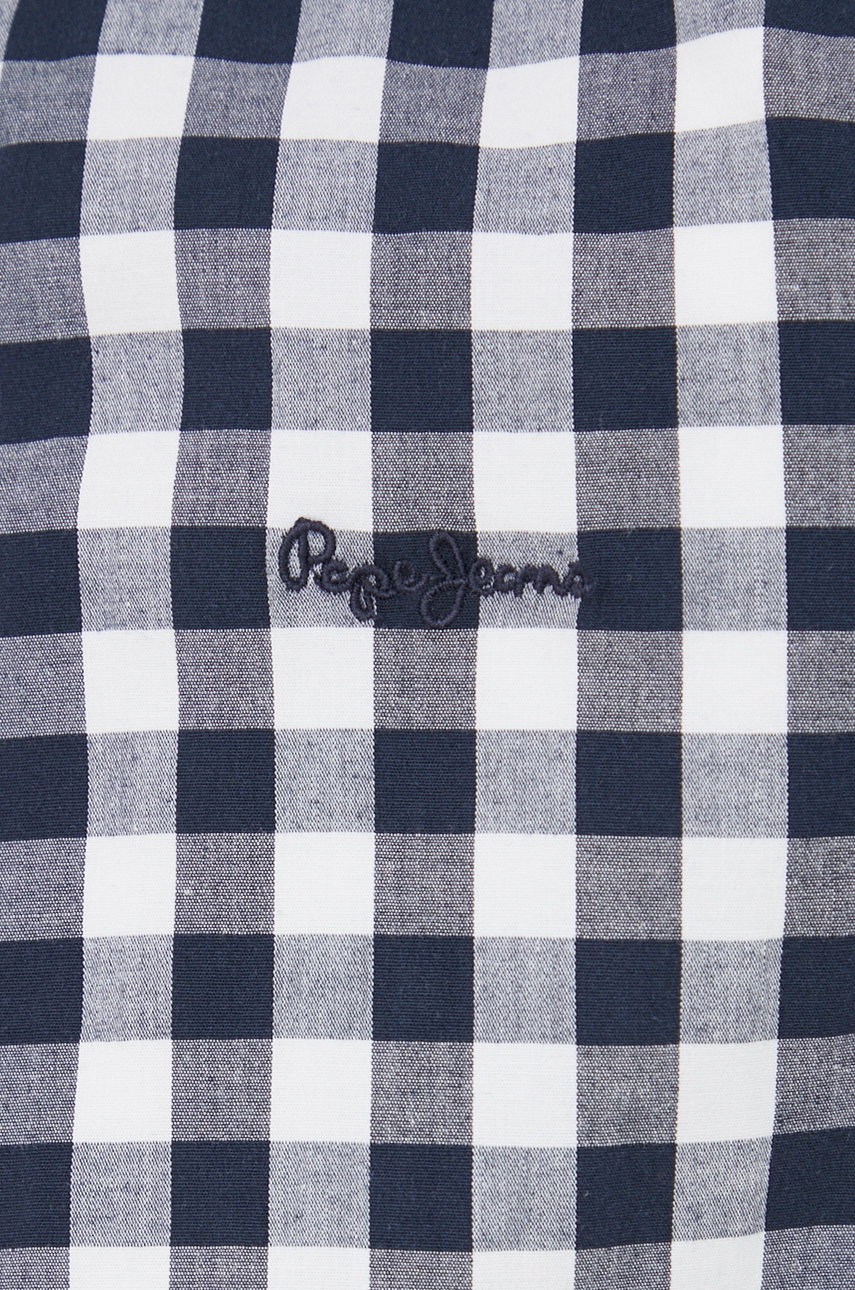 

Сорочка Pepe Jeans чоловіча колір синій slim комір button-down