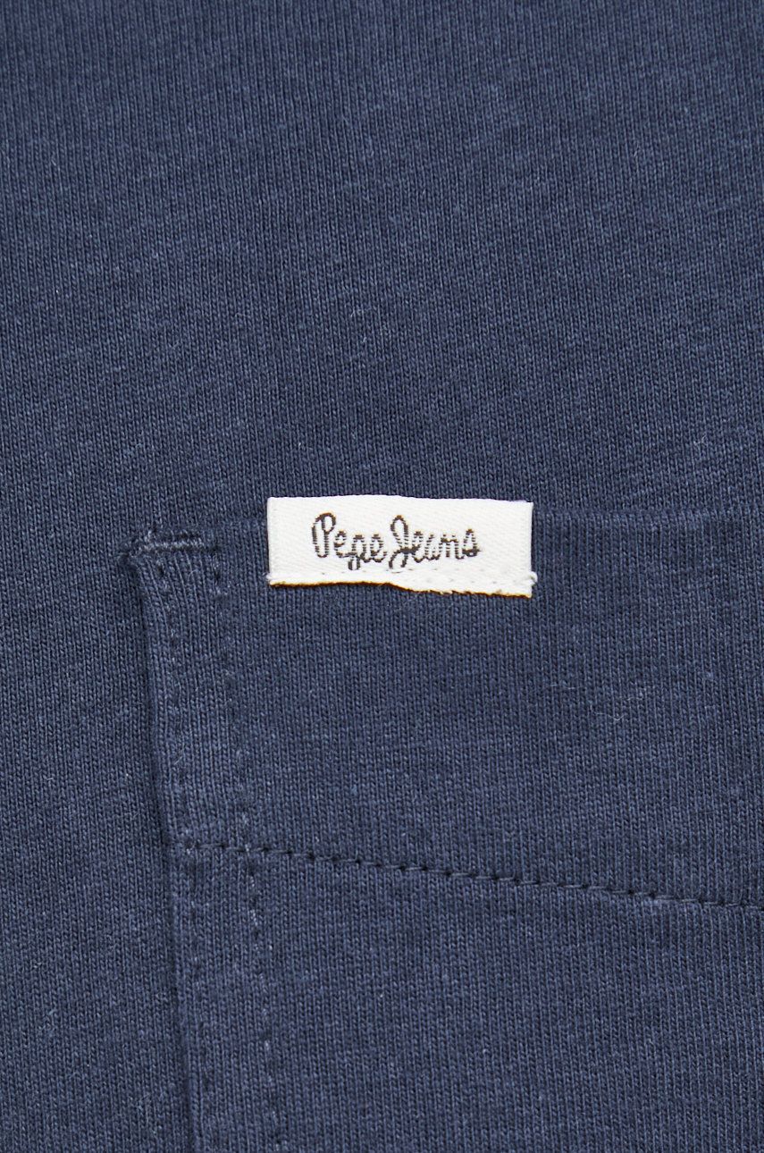 

Бавовняна сорочка Pepe Jeans чоловіча колір синій regular класичний комір