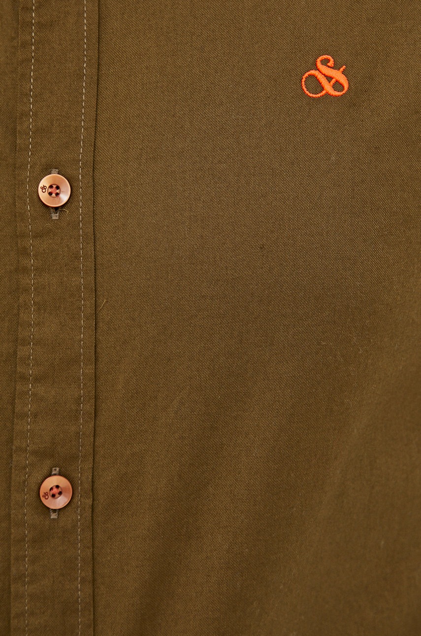 

Сорочка Scotch & Soda чоловіча колір зелений regular комір button-down