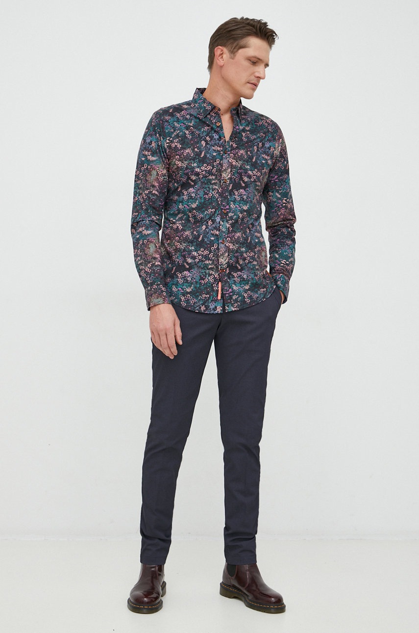

Хлопковая рубашка Scotch & Soda мужская regular классический воротник