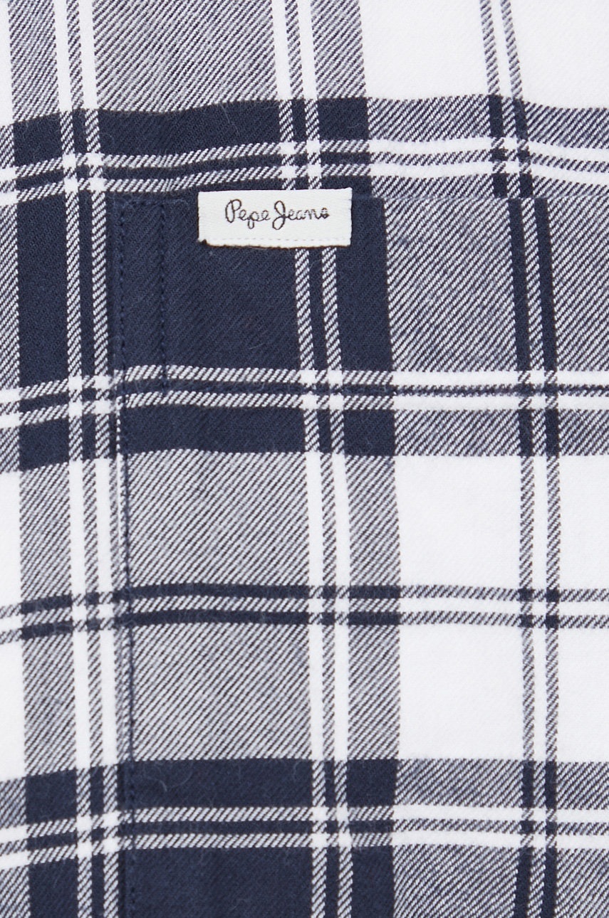 

Бавовняна сорочка Pepe Jeans чоловіча колір синій regular комір button-down