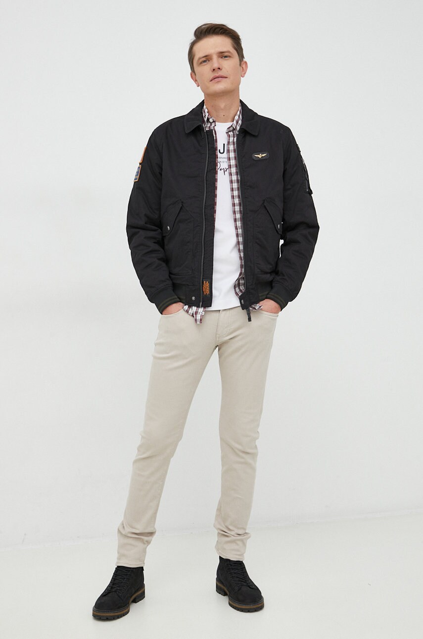 

Хлопковая рубашка Pepe Jeans Fuller мужская цвет красный slim воротник button-down