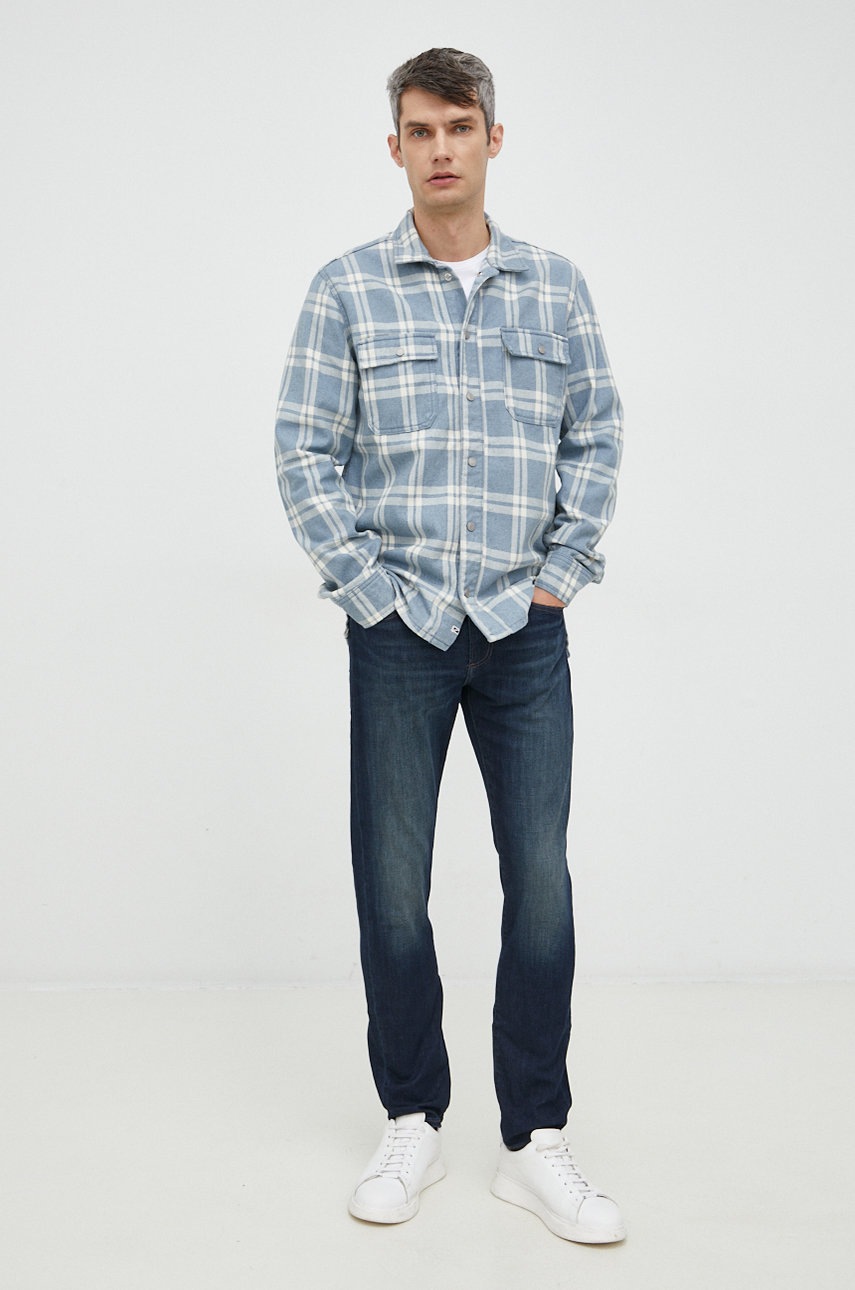 

Хлопковая рубашка Pepe Jeans мужская relaxed классический воротник
