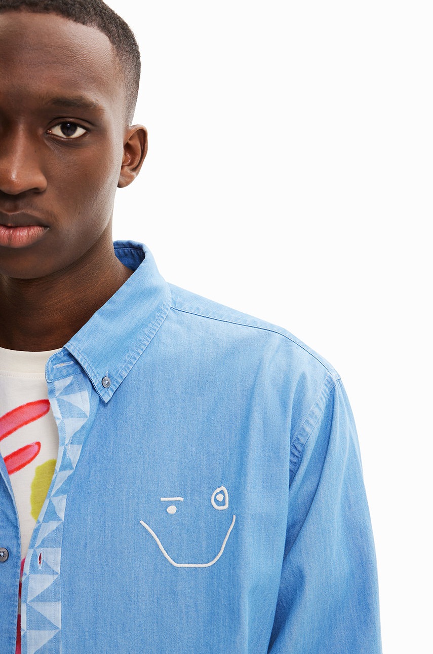 

Бавовняна сорочка Desigual чоловіча regular
