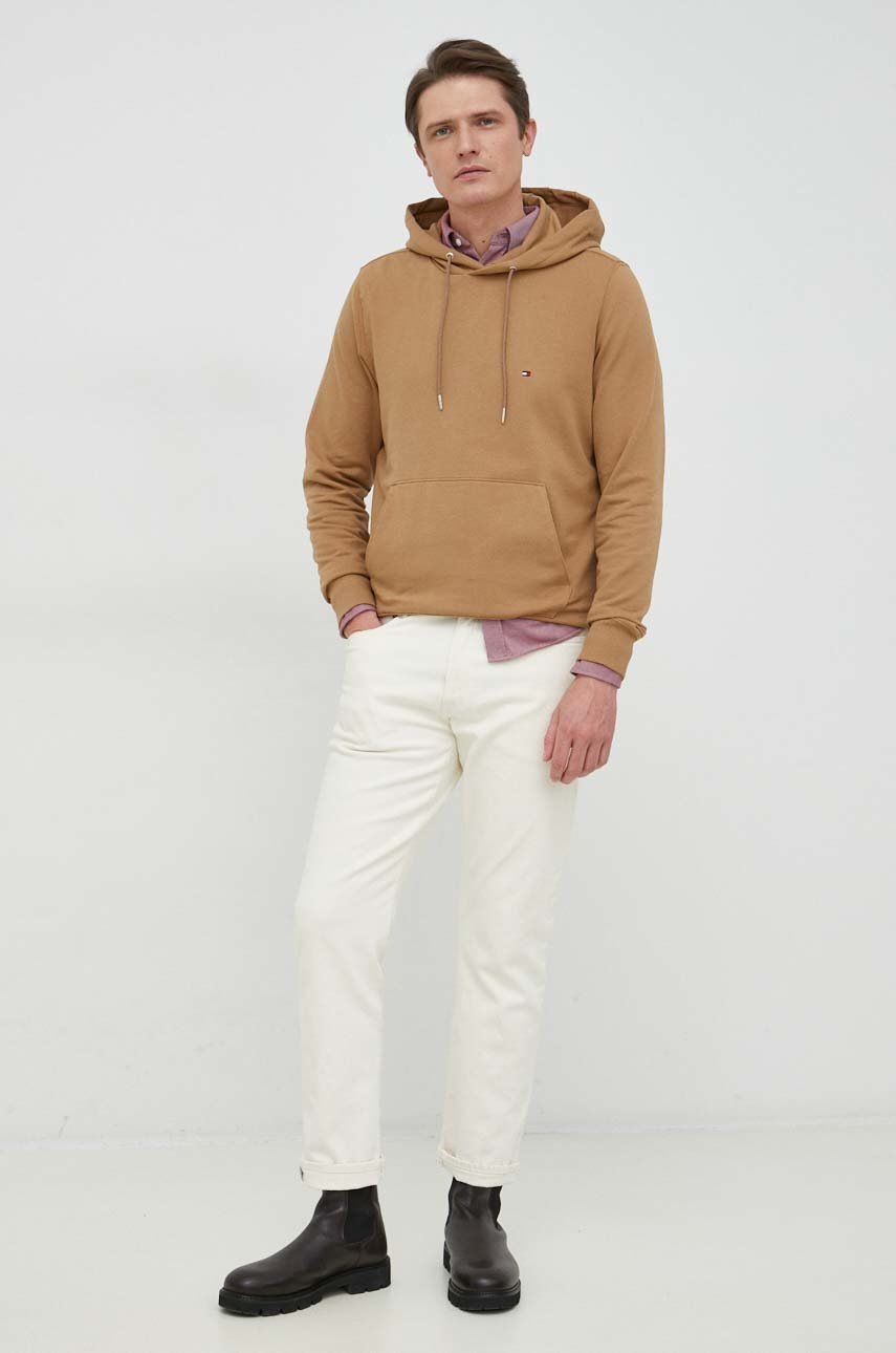 

Рубашка Tommy Hilfiger мужская цвет белый slim воротник button-down