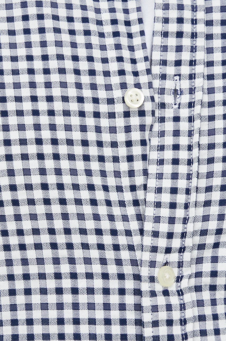 

Хлопковая рубашка Tommy Hilfiger мужская цвет синий slim воротник button-down