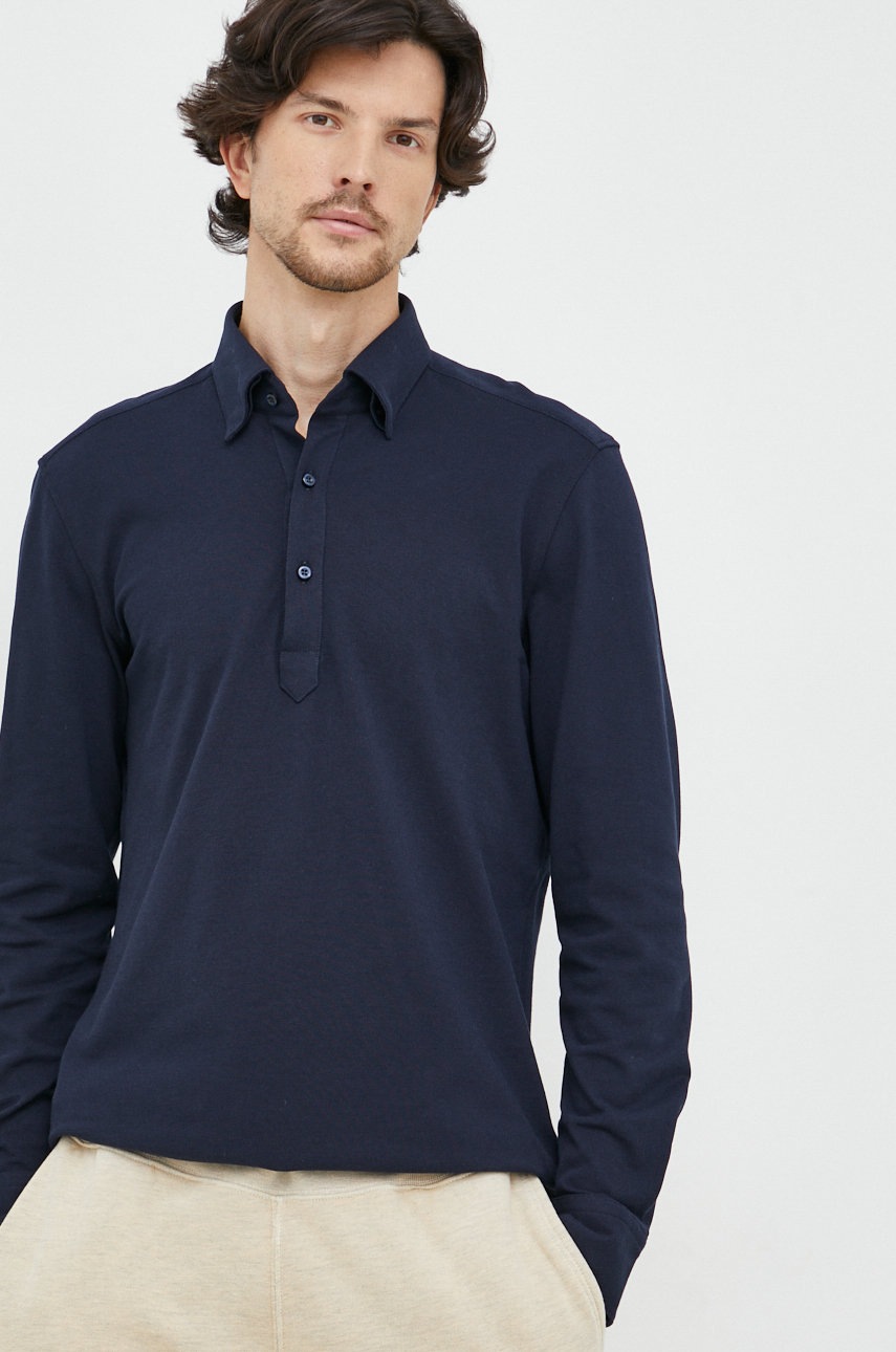 

Сорочка BOSS чоловіча колір синій regular комір button-down