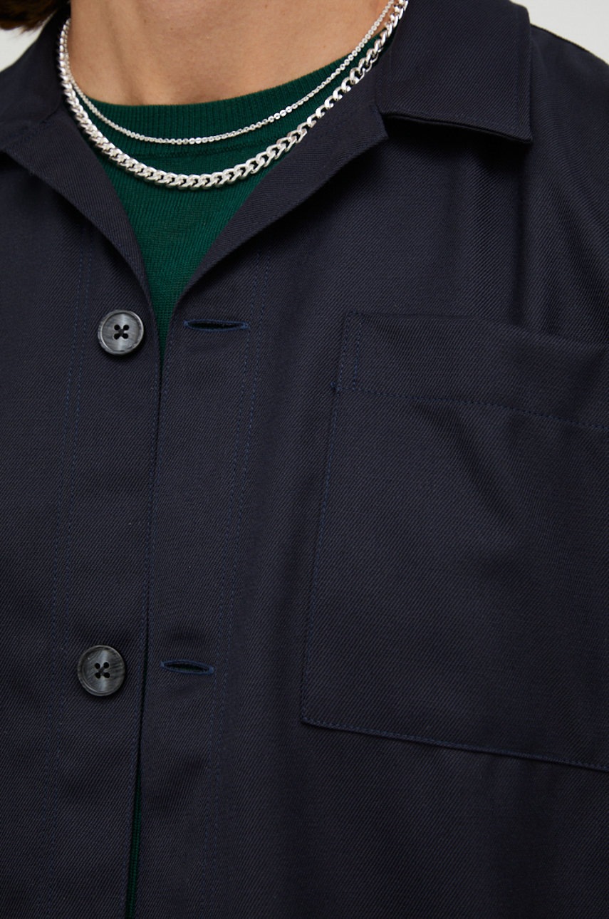 Πουκάμισο Bruuns Bazaar χρώμα: ναυτικό μπλε φωτογραφία