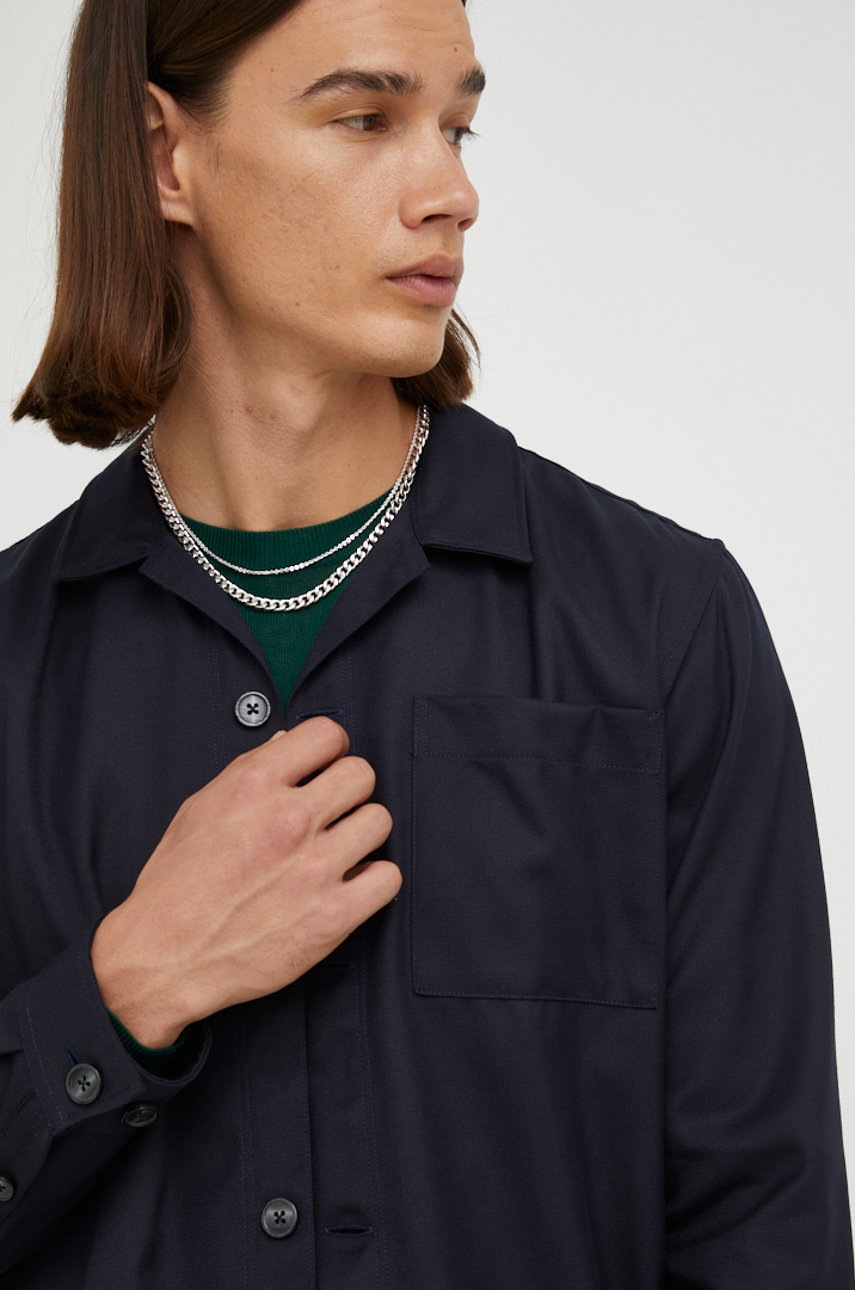 Πουκάμισο Bruuns Bazaar χρώμα: ναυτικό μπλε φωτογραφία