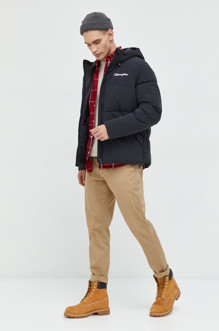 

Бавовняна сорочка Superdry чоловіча колір червоний regular комір button-down