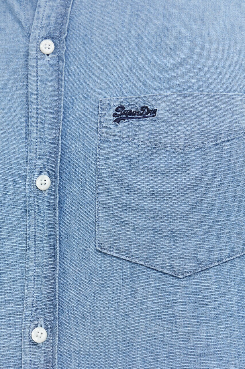 

Джинсовая рубашка Superdry мужская regular воротник button-down