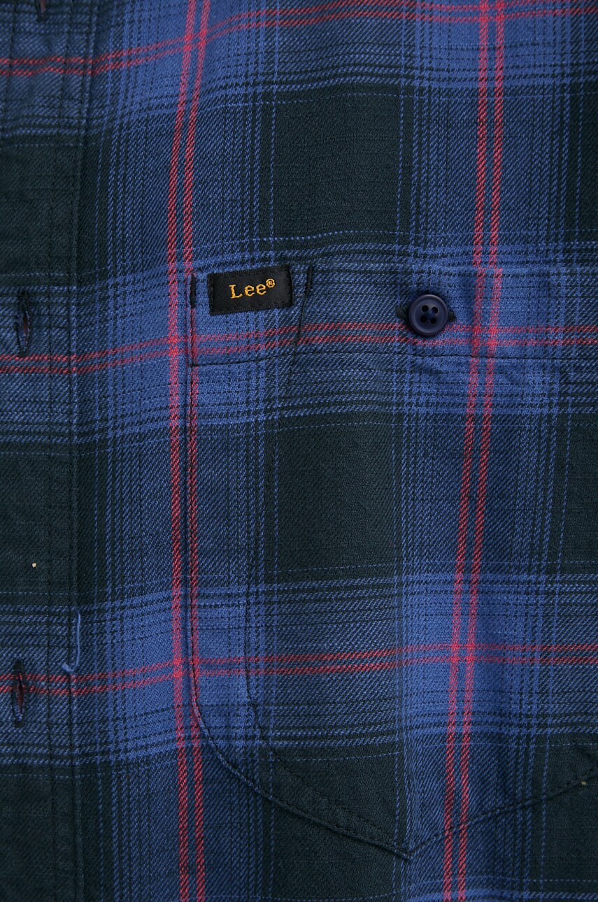 

Бавовняна сорочка Lee чоловіча колір сірий relaxed комір button-down