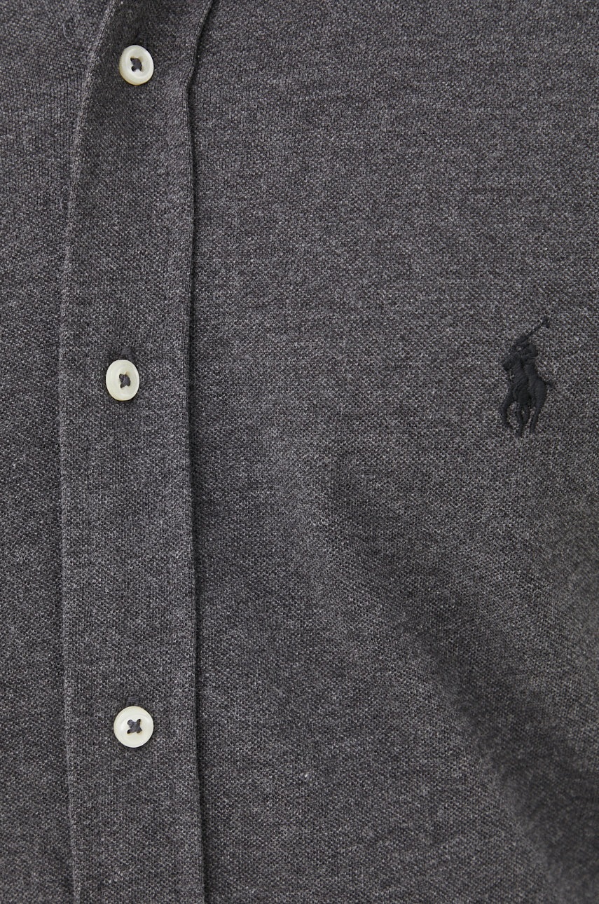 

Бавовняна сорочка Polo Ralph Lauren чоловіча колір сірий regular комір button-down