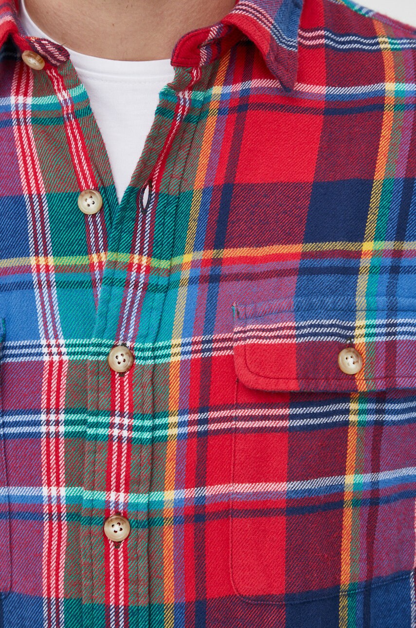 

Хлопковая рубашка Polo Ralph Lauren мужская regular классический воротник