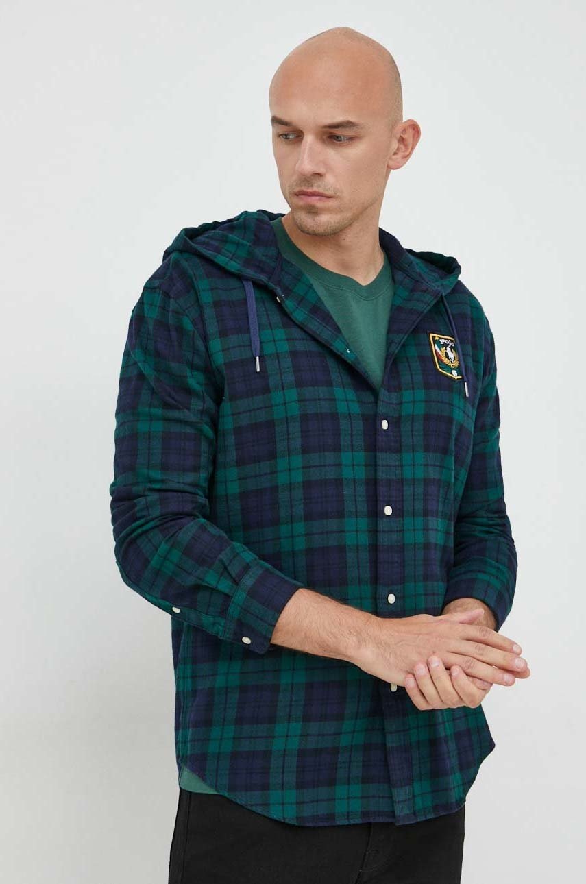 

Памучна риза Polo Ralph Lauren мъжка със свободна кройка, Многоцветен
