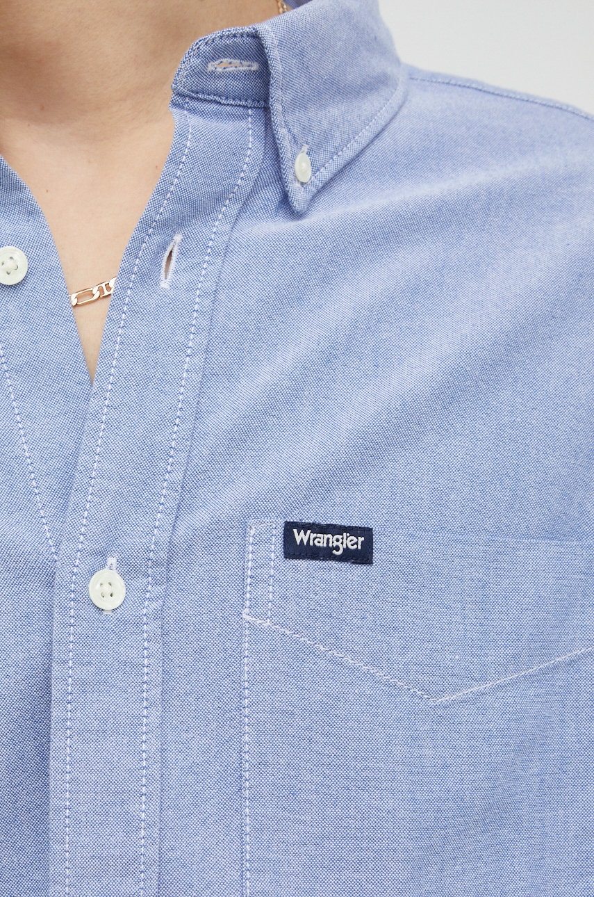 

Хлопковая рубашка Wrangler мужская regular воротник button-down